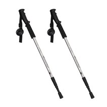 지앤와이 3단 초경량 트레킹 등산스틱 2p, 실버