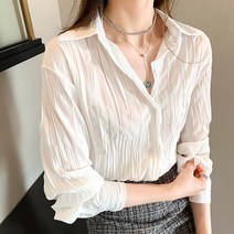 루나걸 베스 쭈글이 블라우스