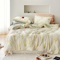 프리지아 극세사 차렵 이불 베개 세트