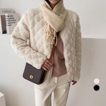 세컨그라운드 여성용 도톰 털 누빔 점퍼