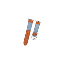 비쉐르 레트로라인 애플워치 3 레더 밴드 스트랩 38mm, 연청, 1세트