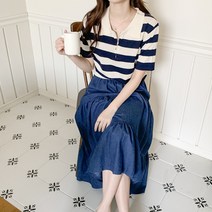 퍼스트 카라 반집업 단가라 반팔 니트 cpnt4419k32