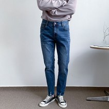 헤이진 남성용 스크레치 밑단포인트 청바지 2935