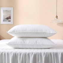 지베딩 네오필 호텔식 고밀도 면커버 친환경 마이크로화이바 베개솜 2p, 화이트