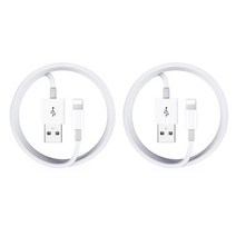 피치몰 아이폰 고속충전 케이블 2p, 2m, 화이트, 2개
