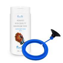 로라펫 슈퍼 프리미엄 구피 전용사료 130g 250ml + 원형피딩링, 1세트