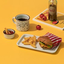 쓰임 어라운드 브런치 3종 세트, 화이트, 직사각접시 +  머그 + 소스볼