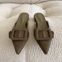 파이 여성용 스틸레토 버클장식 뮬 슬리퍼 1.5cm LG_2305