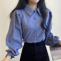 데일리 핏예쁨 핀턱 피치 베이직 블라우스