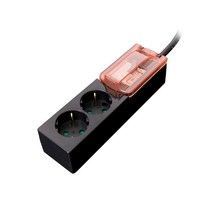 파워존 고용량 멀티탭 배선 2구 블랙 HGB250B, 1개, 5m