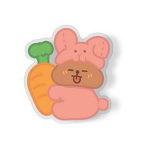 리지아니 파자마둥둥 투명 아크릴 스마트 휴대폰 거치대, 토끼, 1개