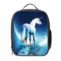 파라다이소 유니콘 디자인 보온 보냉 토트 크로스백 도시락 가방, 12