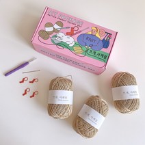 뜨개사계절 초보자용 라탄백 코바늘 DIY 패키지, 1세트, 혼합색상