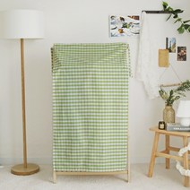 까사베르데 베네 리본 행거 가리개, 체크 그린