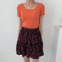 네블라 하트 호피 캉캉 미니 스커트 SK3729K15
