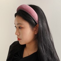 바비수 벨라 새틴 벨벳 와이드 볼륨 헤어밴드
