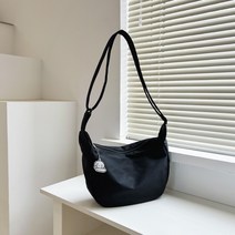 한스비 심플 캔버스 새들백