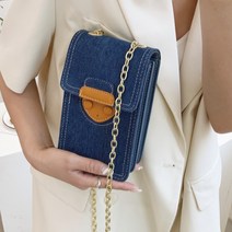 JCP 여성 데님 체인 크로스백