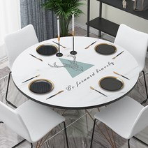마켓A 옵티컬 기하학 방수 원형 식탁보, TYPE16, 50 x 50 cm