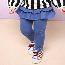 몰리멜리 여아용 사선지자수프릴 스커트 레깅스