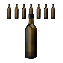 올리브 사각 전용캡 오일병, 8개, 500ml
