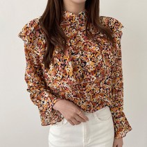 벨보슈 플라워 프릴 블라우스 BL3899K11