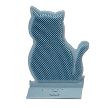 딩동펫 고양이 틈새고정 셀프 그루밍 브러쉬 21 x 29 cm, 블루, 1개