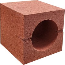 디자인블럭 인테리어 벽돌 원형, 레드, 2개