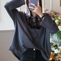 모네타 여성용 와플 후드 풀오버 티셔츠
