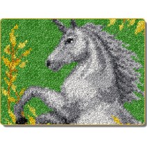 동물 말 카페트 러그 DIY 스킬 자수 세트 중국어버전 컬러인쇄메쉬, NO 06, 1세트