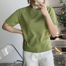 오오엘 여성용 라떼 하프 라운드 니트