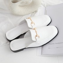 파이 여성용 금장식 블로퍼 슬리퍼 2.2cm