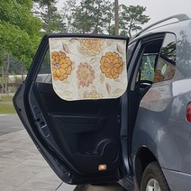 리빙존 자동차 자석 햇빛가리개 밀라노 70 x 47 cm, 오렌지, 1개