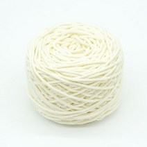 마크라메 색상면사 얇은 뜨개실 2.5mm 100g, 04 화이트, 70m, 1개