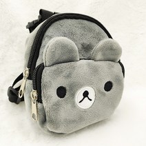 씨티컴퍼니 반려동물 겨울용 하네스 테디 곰 가방, 1개, 그레이