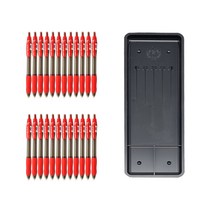 동아 애니 볼펜 1.4mm 24p + 매표화학 펜접시 C형, 레드, 1세트