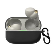 뷰씨 소니 무선이어폰 WF-1000XM4 실리콘커버 컬러풀 케이스 + 키링, 블랙(케이스)