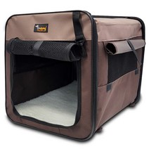 네츄럴프로 반려동물 폴딩 클래식 소프트켄넬, 브라운