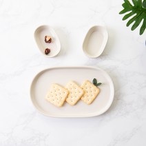 프렐류드 크리미 타원접시 대 + 타원소스볼 2p 세트, 아이보리