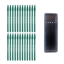 모나미 프러스펜 0.4mm 녹색 24p + 매표 펜접시 C형, 25개