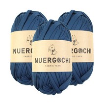JSTrading 누에르고치 패브릭 얀 뜨개실 100g x 3p, 15 미드나잇 블루, 3개