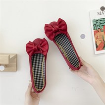 스타 럭키 리본 플랫 단화