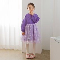 릴리푸리 여아용 눈꽃송이 기모 원피스
