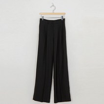 화이트폭스 여성용 데일리 밴딩 와이드핏 롱 슬랙스