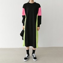 티탁 여성용 데일리 미파 기모 빅사이즈 원피스