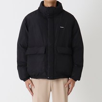 지지블랙 남성용 브로 다운라이크 양면 숏패딩