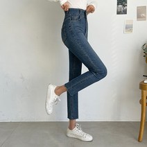 여성용 투버튼 스판 세미 부츠컷 데님 #79317