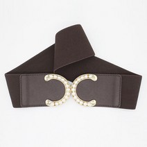 테드브라운 CC진주장식 스판 여자 벨트 60mm