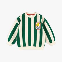 월튼키즈 아동용 버디 스트라이프 기모 티셔츠