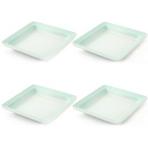 스위티 정사각접시 16cm, 파우더그린, 단품, 4개